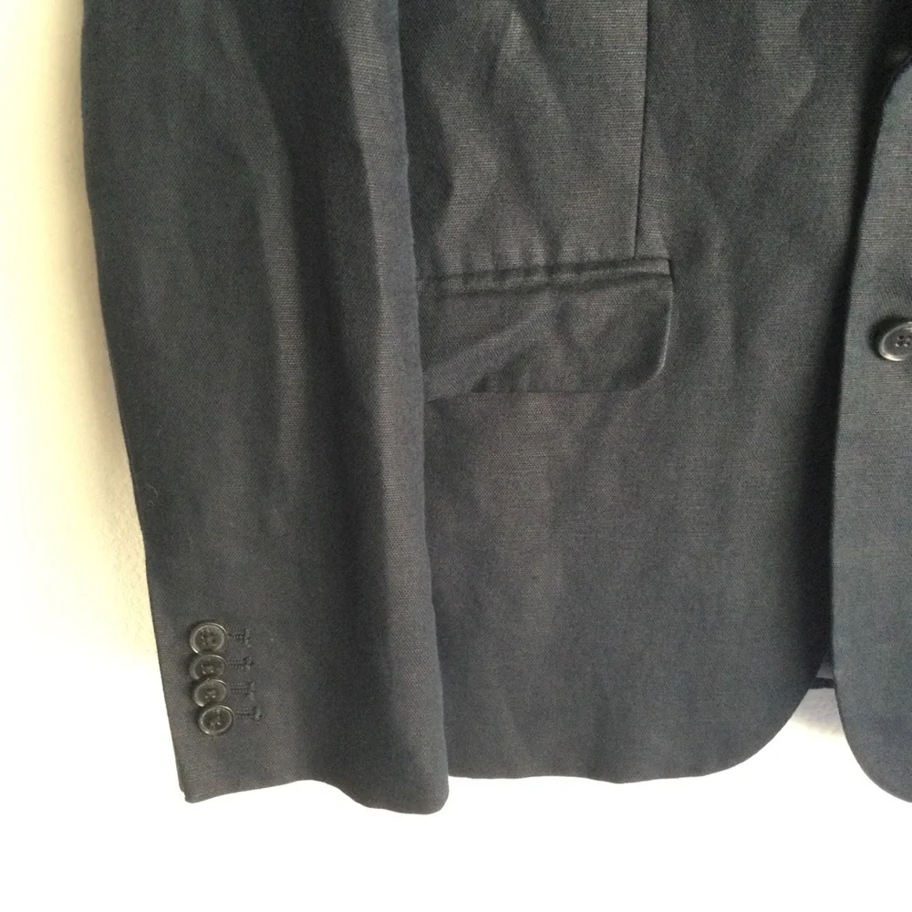 SCOTCH & SODA Men’s Linen Cotton Blend Blazer Navy Blue Sz Large/EU 50